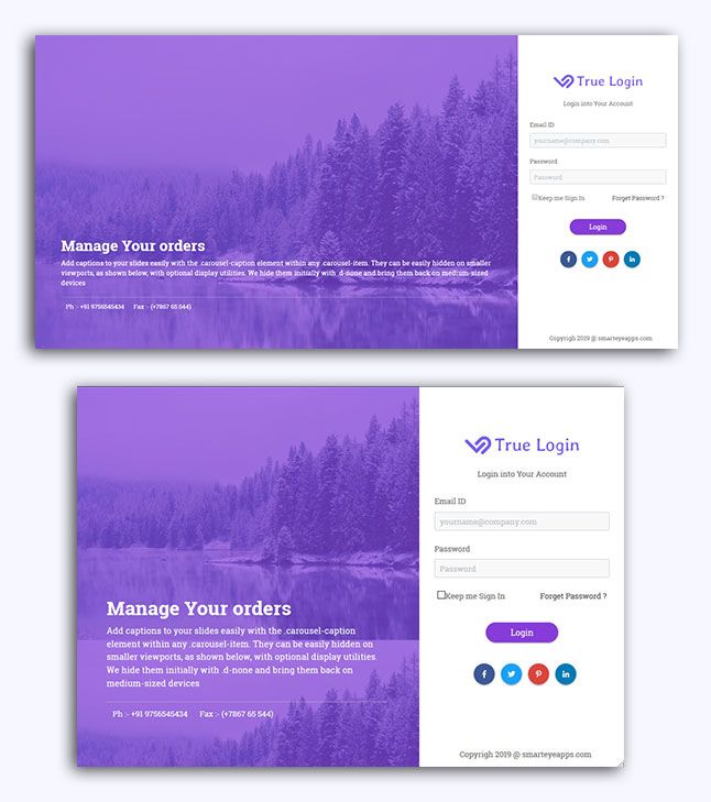 Detail Bootstrap Login Template Nomer 23