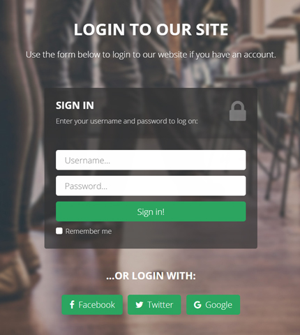 Detail Bootstrap Login Template Nomer 30