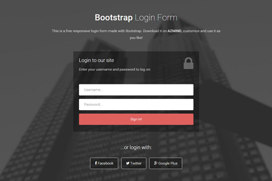 Detail Bootstrap Login Template Nomer 41