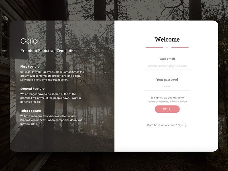 Detail Bootstrap Login Template Nomer 49