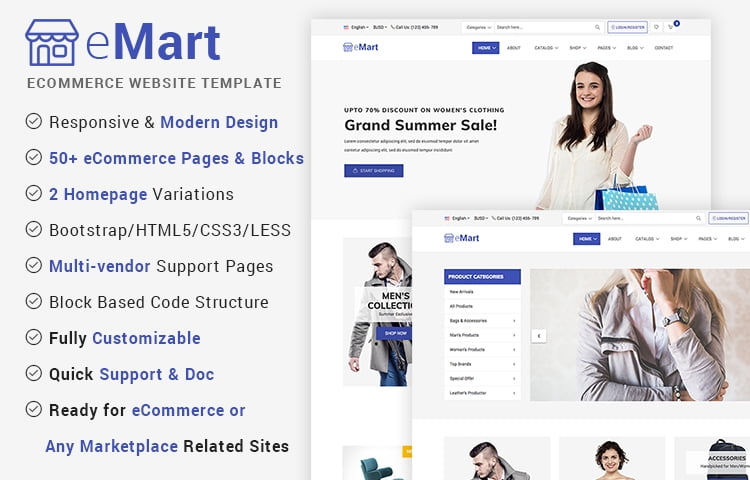 Detail Bootstrap Marketplace Template Free Nomer 22