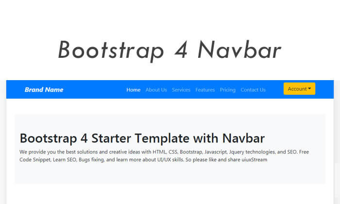 Detail Bootstrap Menu Bar Template Nomer 57