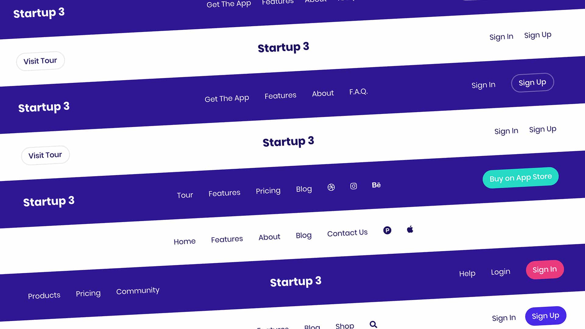 Detail Bootstrap Menu Bar Template Nomer 8