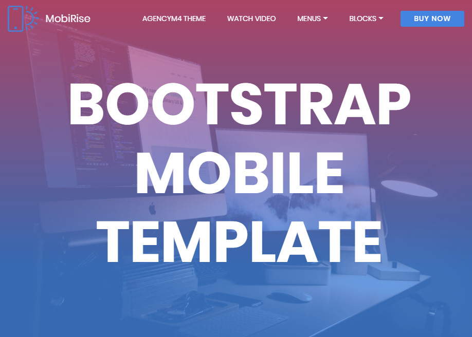Detail Bootstrap Mobile Template Nomer 32