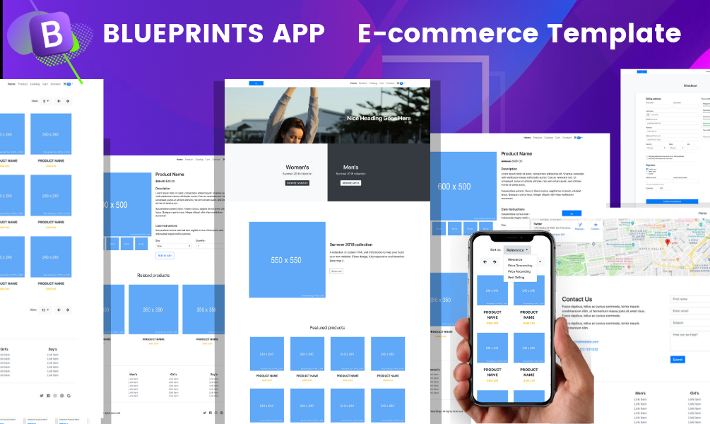 Detail Bootstrap Mobile Template Nomer 35