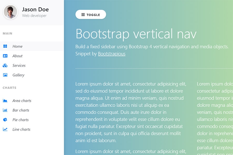 Detail Bootstrap Navbar Template Nomer 42