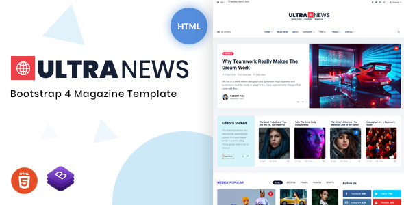 Detail Bootstrap News Template Nomer 6