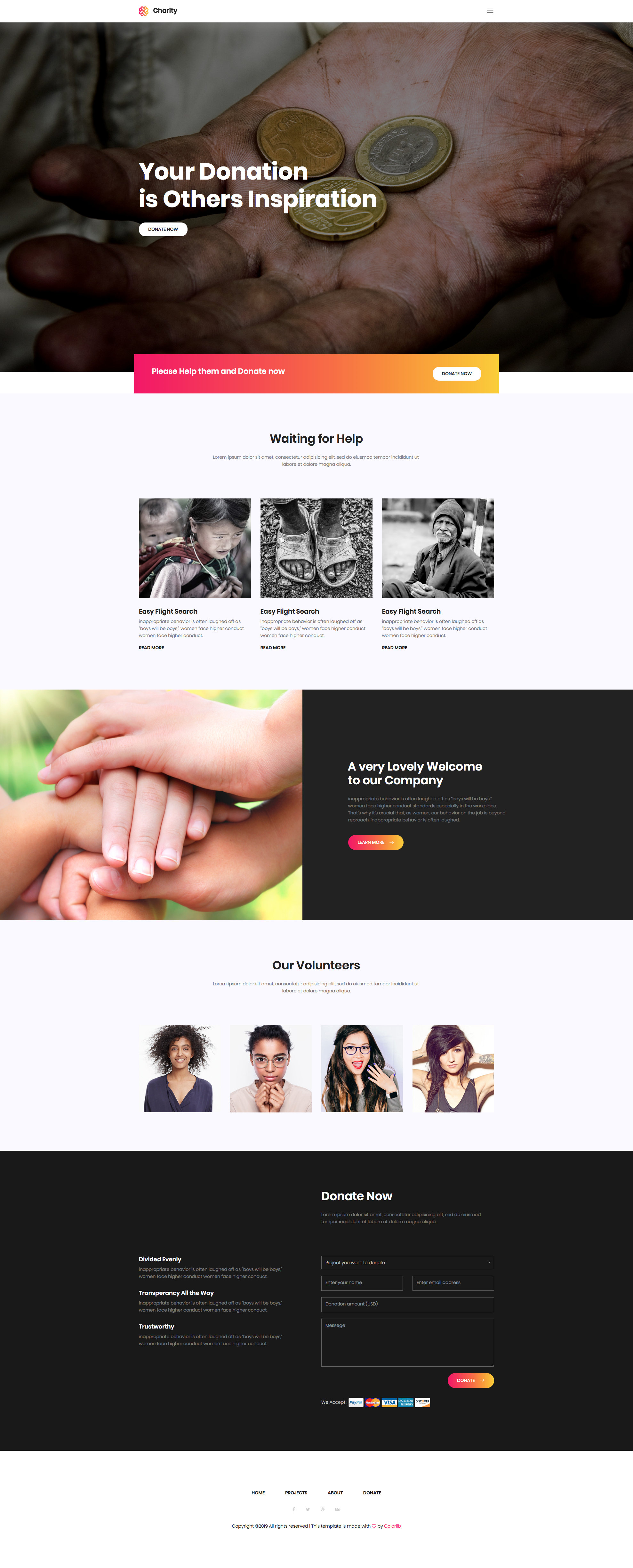 Detail Bootstrap Non Profit Template Nomer 2