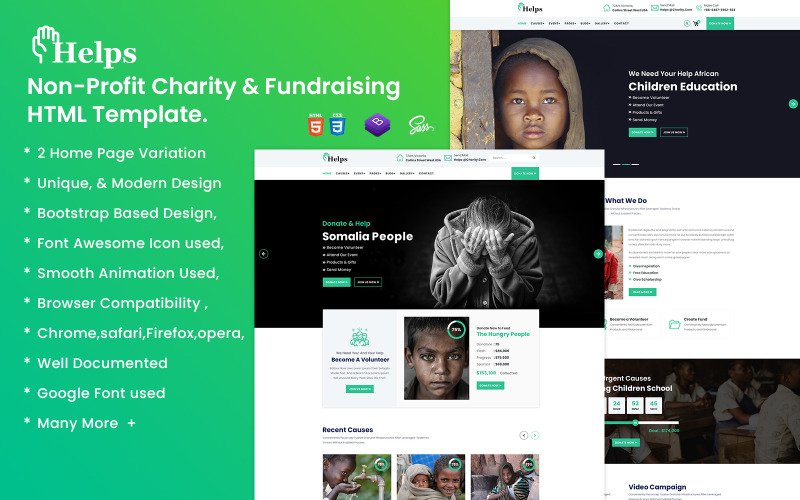 Detail Bootstrap Non Profit Template Nomer 18