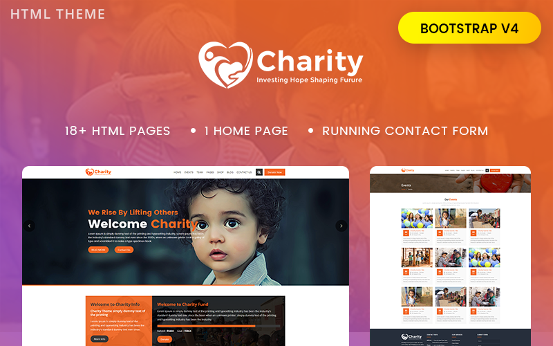 Detail Bootstrap Non Profit Template Nomer 4