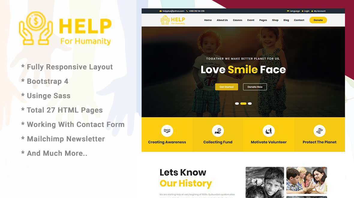 Detail Bootstrap Non Profit Template Nomer 38