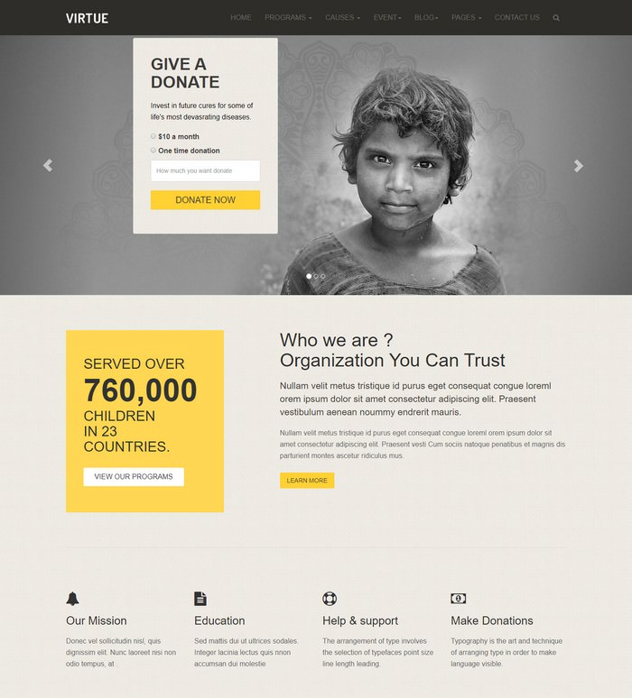 Detail Bootstrap Non Profit Template Nomer 41