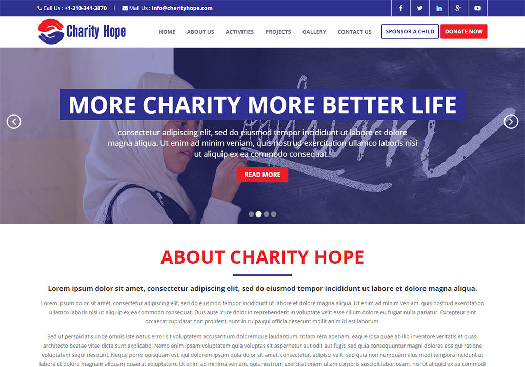 Detail Bootstrap Non Profit Template Nomer 44