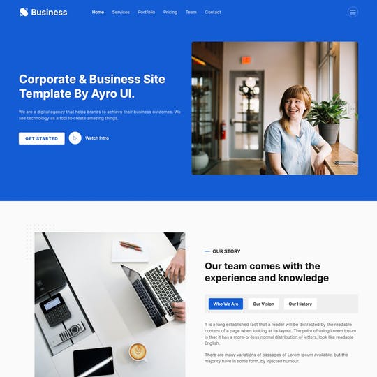 Detail Bootstrap One Page Template Nomer 15