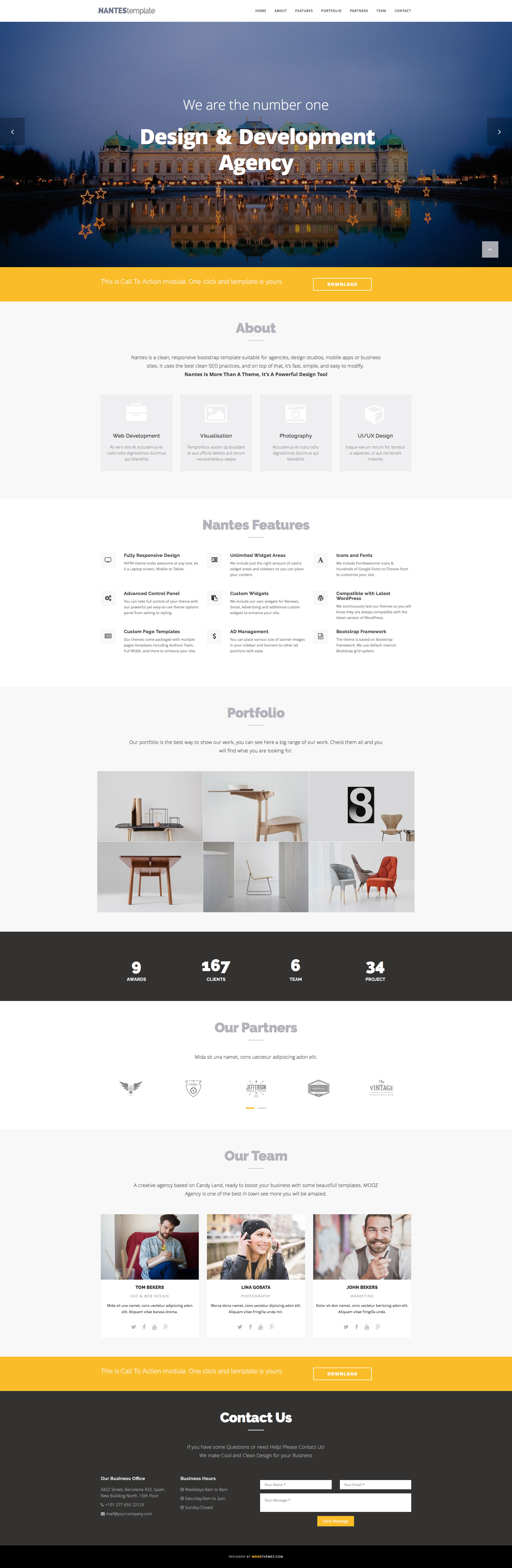 Detail Bootstrap One Page Template Nomer 35