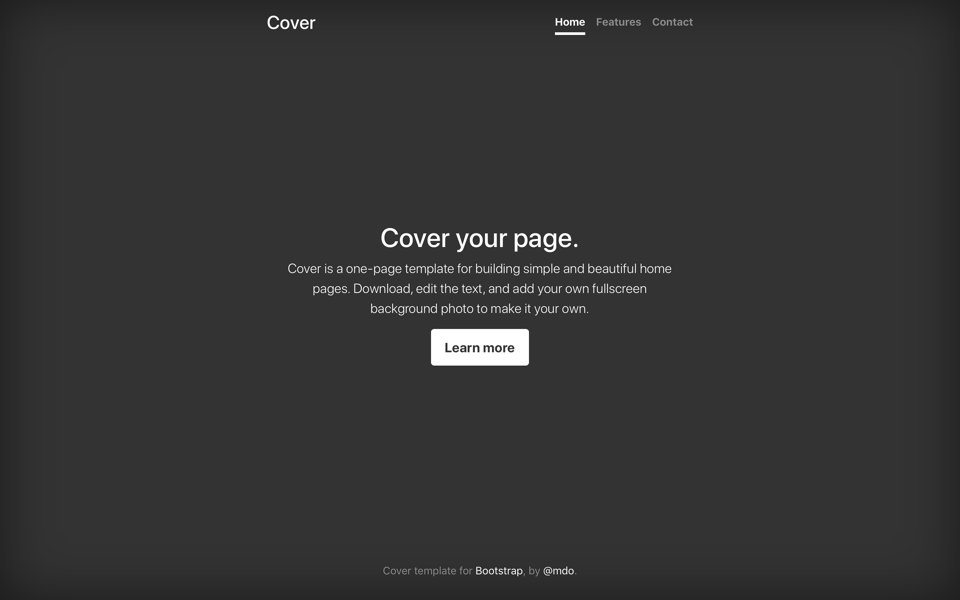 Detail Bootstrap One Page Template Nomer 40