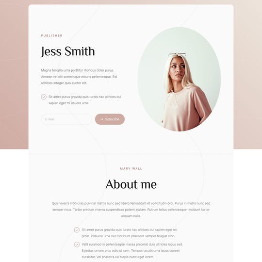 Detail Bootstrap One Page Template Nomer 45