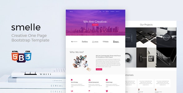 Detail Bootstrap One Page Template Nomer 9