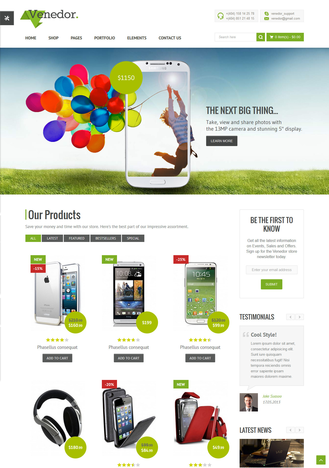 Detail Bootstrap Online Store Template Free Nomer 32