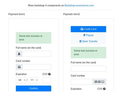 Detail Bootstrap Payment Page Template Nomer 14