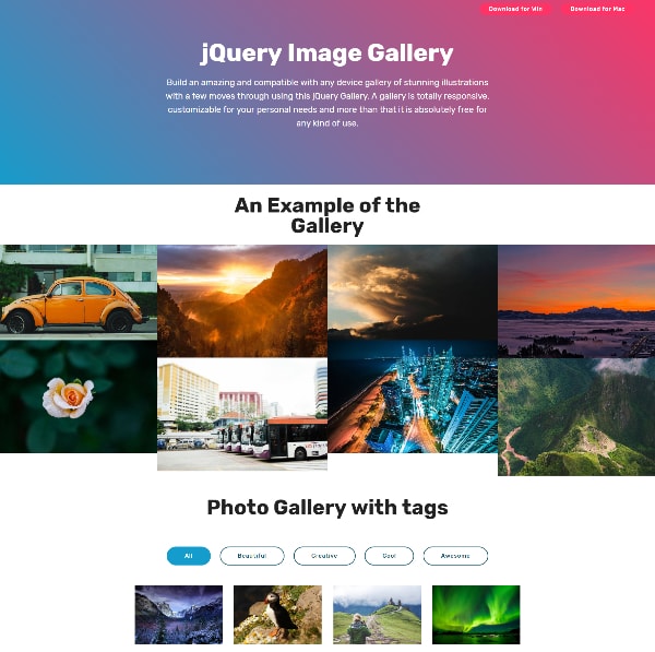 Detail Bootstrap Photo Gallery Template Free Nomer 19