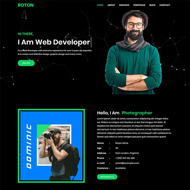 Detail Bootstrap Portfolio Template Developer Nomer 6