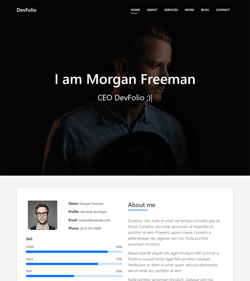 Detail Bootstrap Portfolio Template Developer Nomer 9