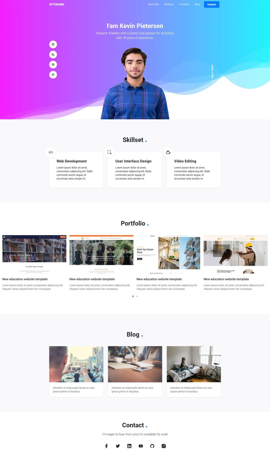Detail Bootstrap Portfolio Template Developer Nomer 21