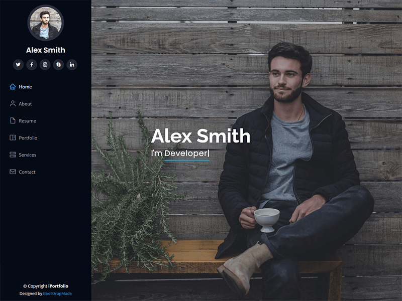 Bootstrap Portfolio Template Developer - KibrisPDR