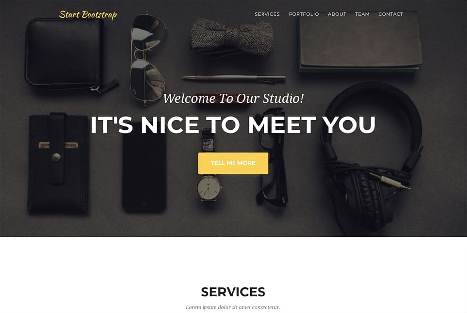 Detail Bootstrap Portfolio Template Developer Nomer 24