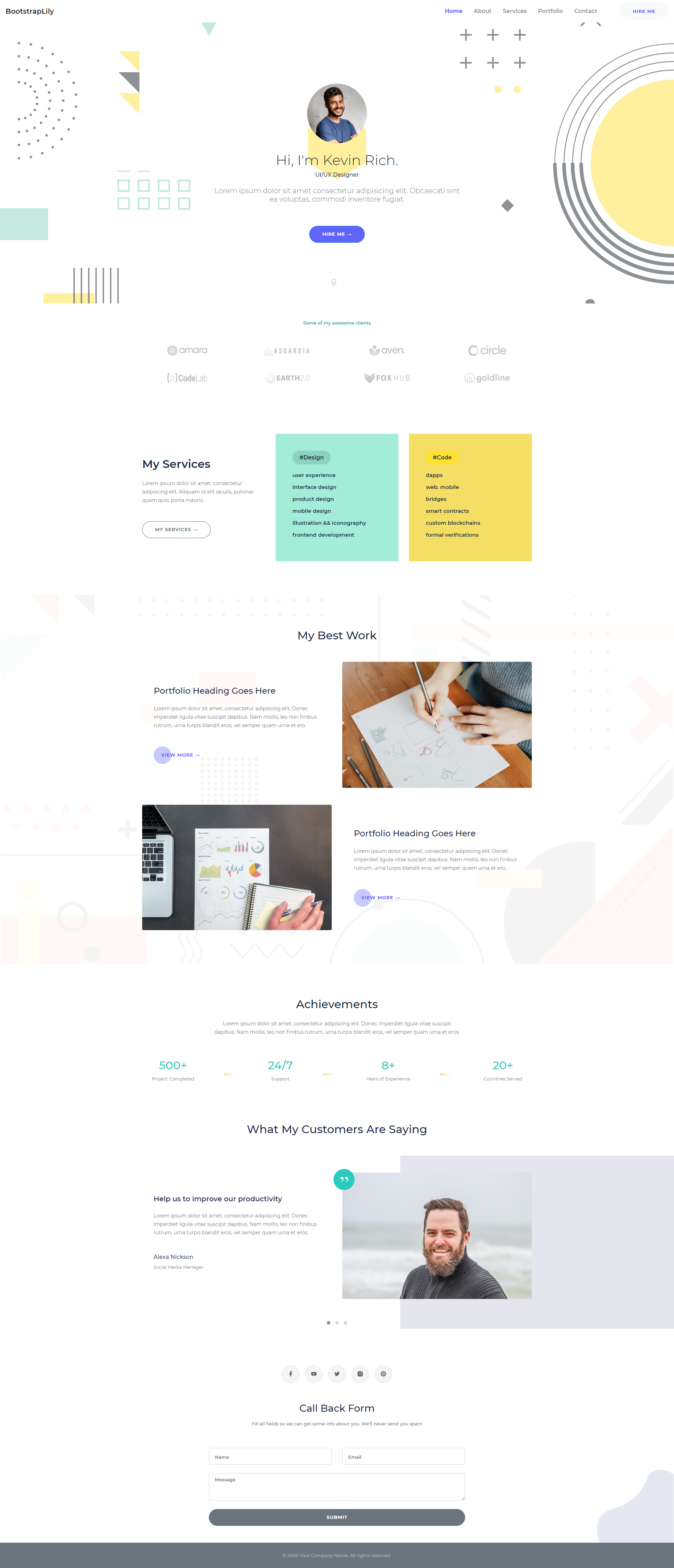 Detail Bootstrap Portfolio Template Developer Nomer 44