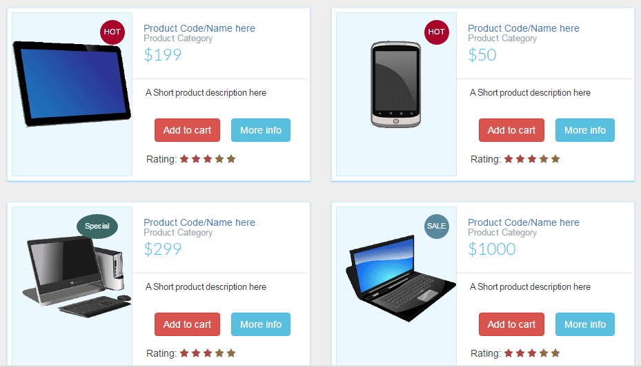 Detail Bootstrap Product Catalog Template Nomer 4