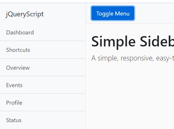 Detail Bootstrap Side Menu Template Free Download Nomer 42