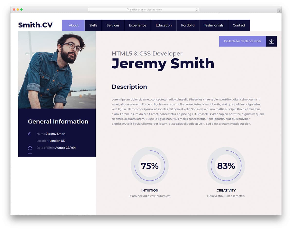 Detail Bootstrap Side Menu Template Free Download Nomer 43