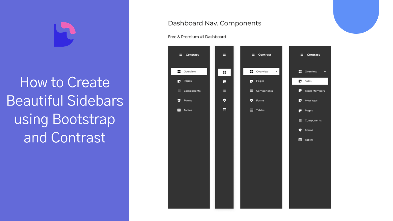 Detail Bootstrap Sidebar Menu Responsive Template Nomer 39