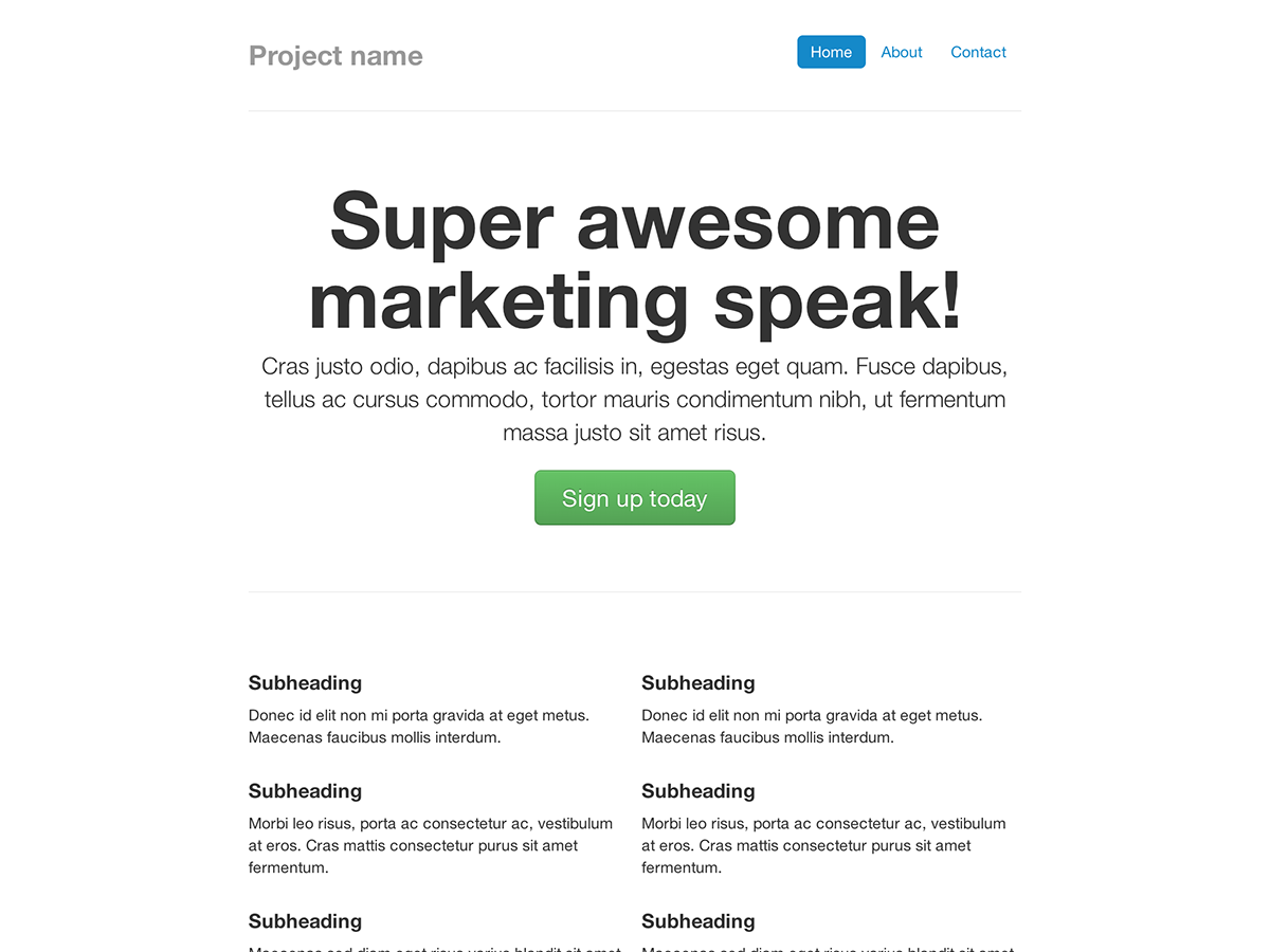 Detail Bootstrap Structure Template Nomer 4