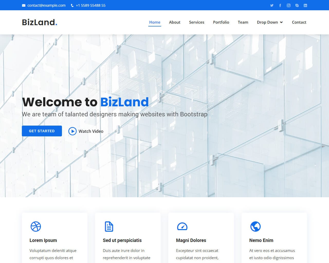 Detail Bootstrap Structure Template Nomer 9