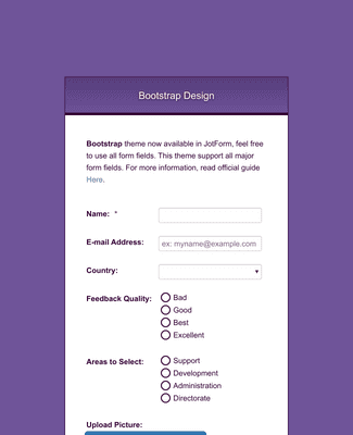 Detail Bootstrap Survey Template Free Nomer 16