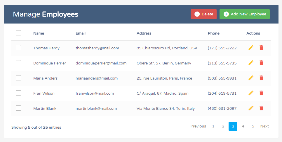 Detail Bootstrap Table Template Nomer 4