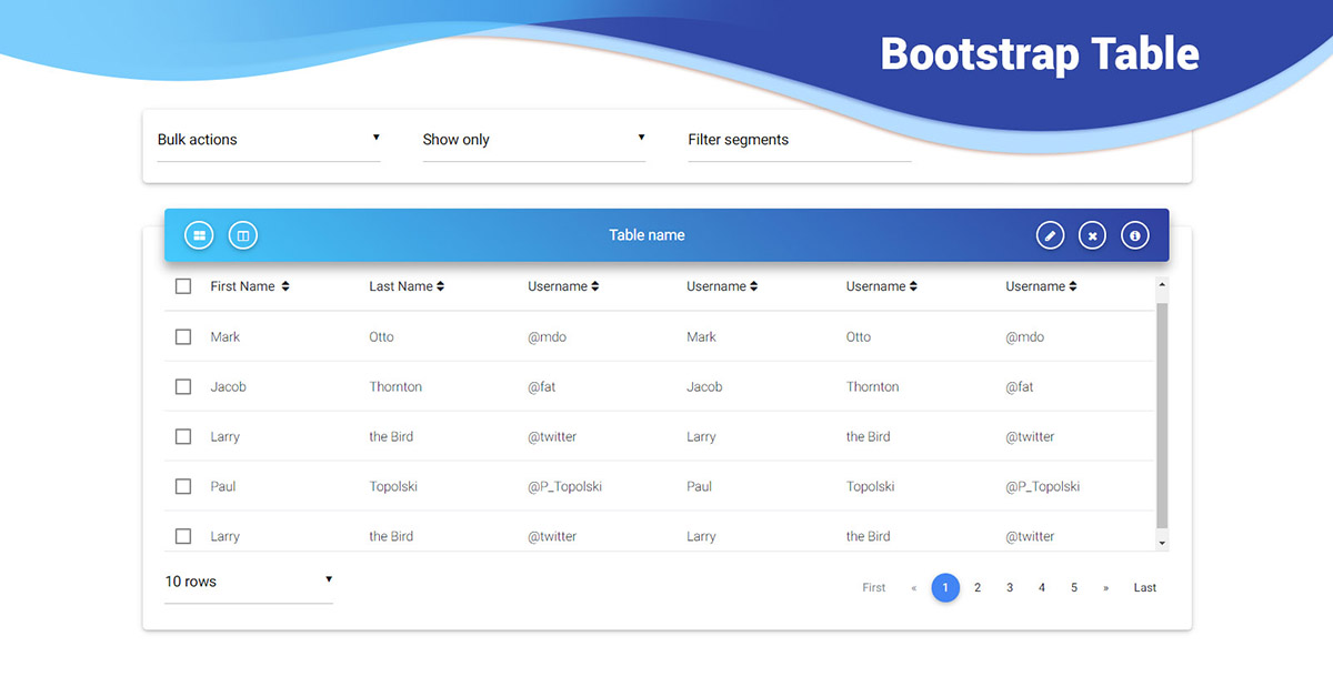 Detail Bootstrap Table Template Nomer 6