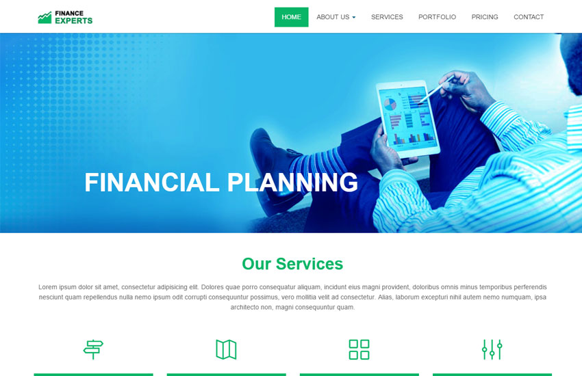 Detail Bootstrap Template Finance Nomer 18