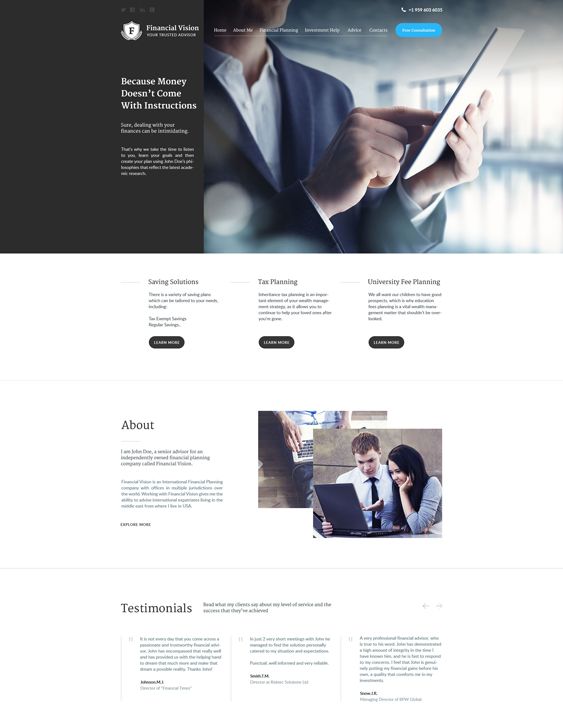 Detail Bootstrap Template Finance Nomer 24