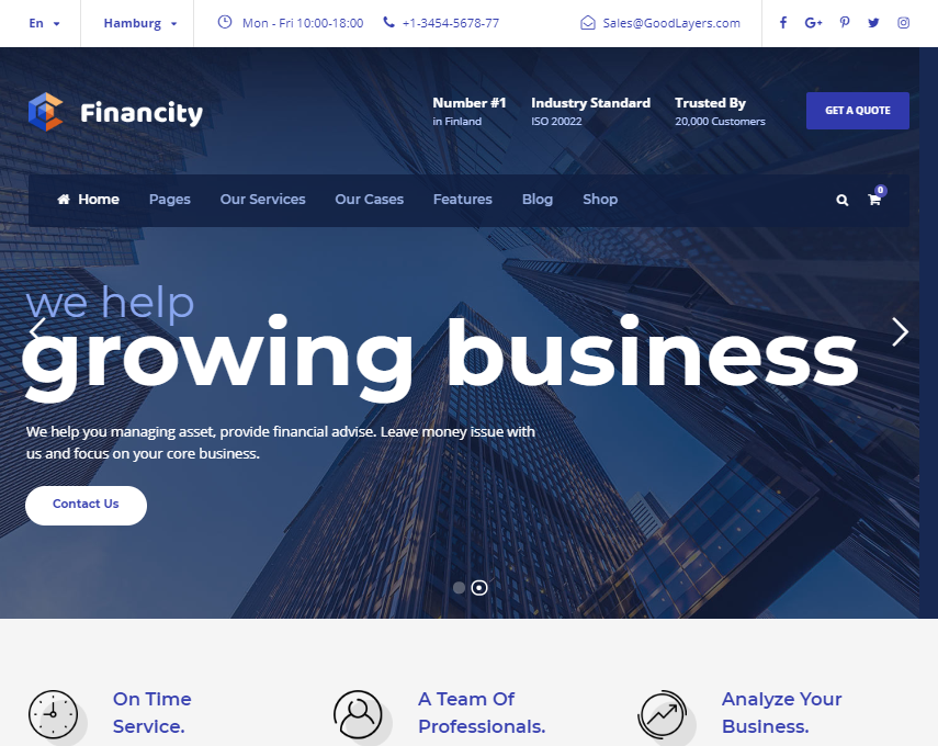 Detail Bootstrap Template Finance Nomer 5