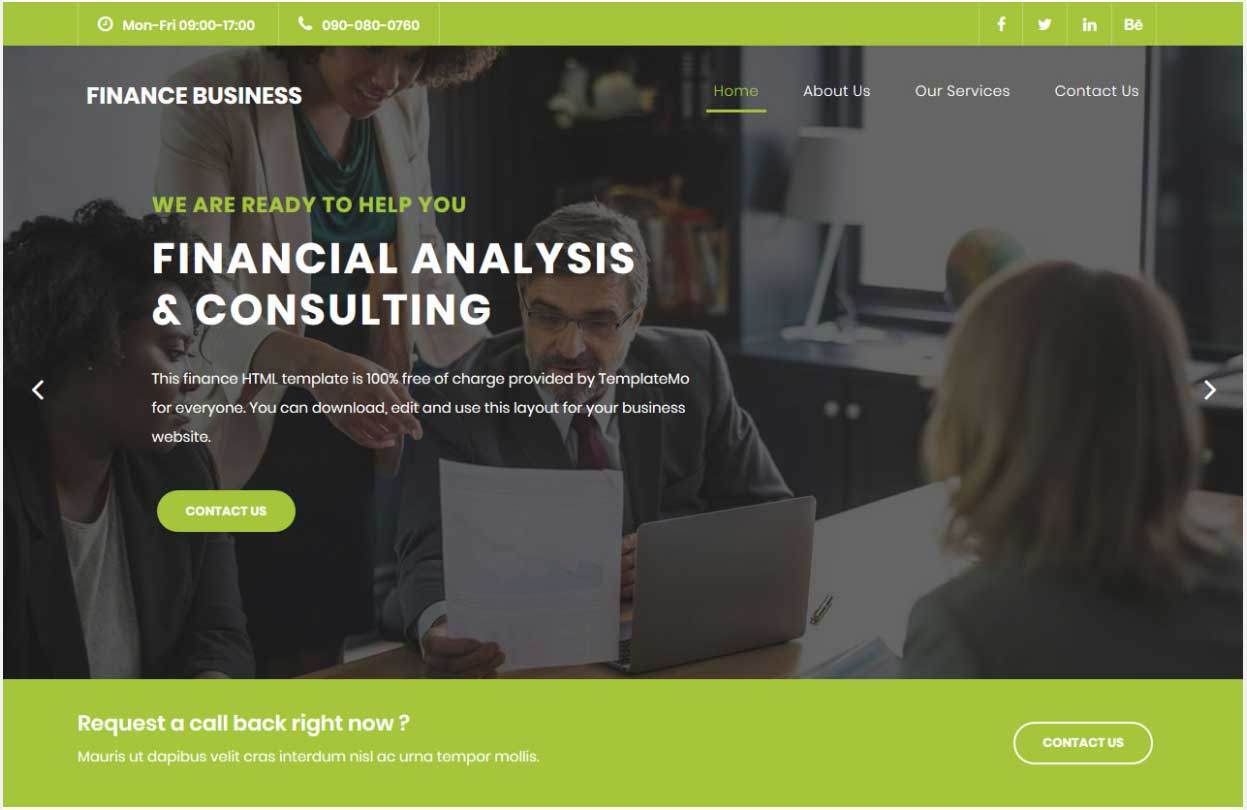 Detail Bootstrap Template Finance Nomer 38