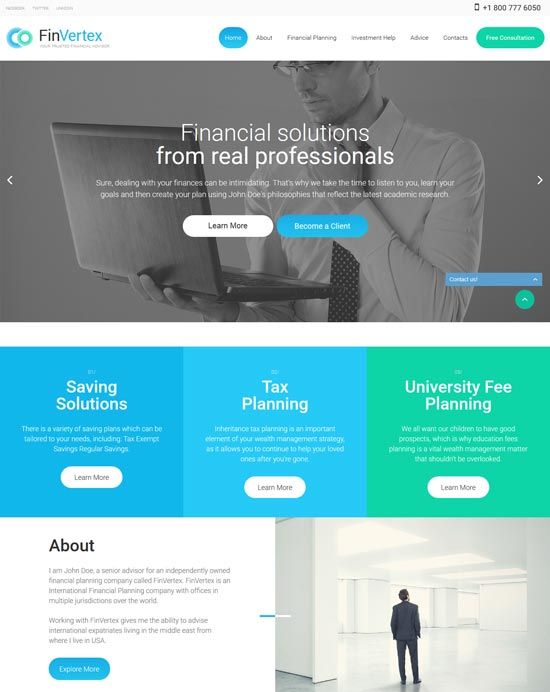 Detail Bootstrap Template Finance Nomer 39