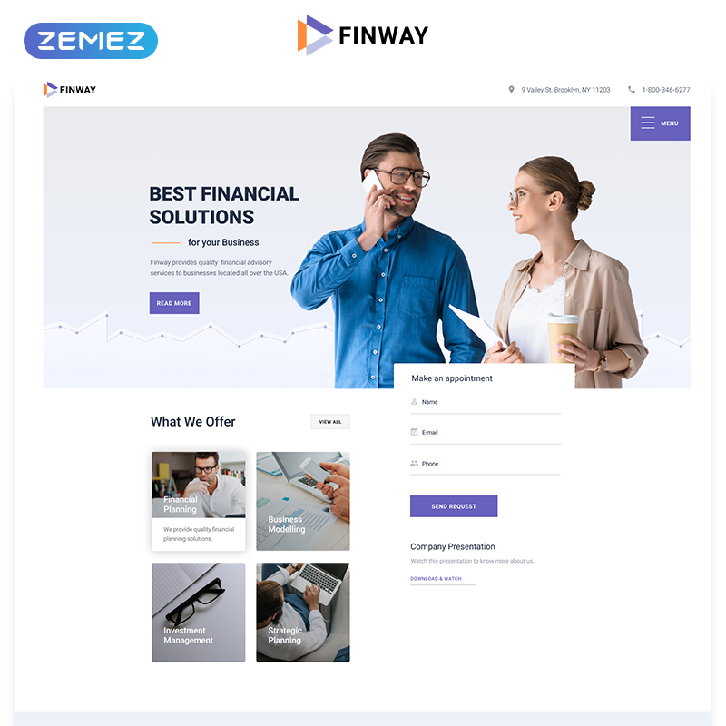 Detail Bootstrap Template Finance Nomer 6