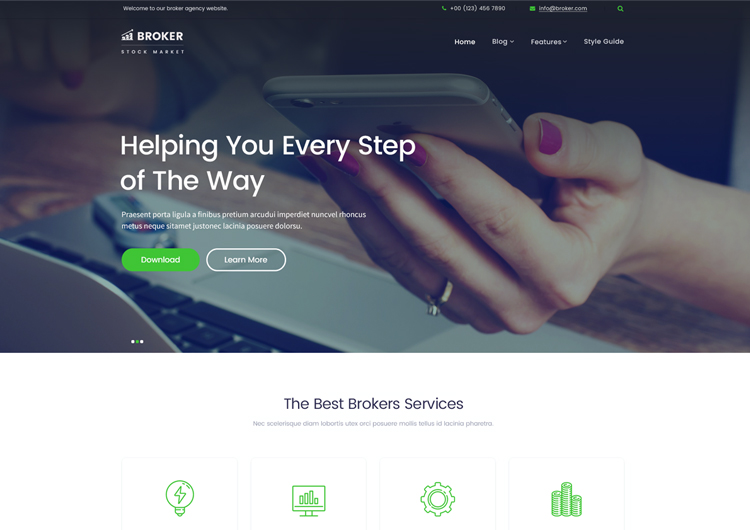 Detail Bootstrap Template Finance Nomer 49