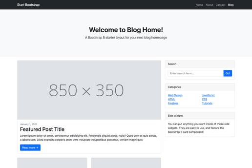 Detail Bootstrap Template Free Simple Nomer 2