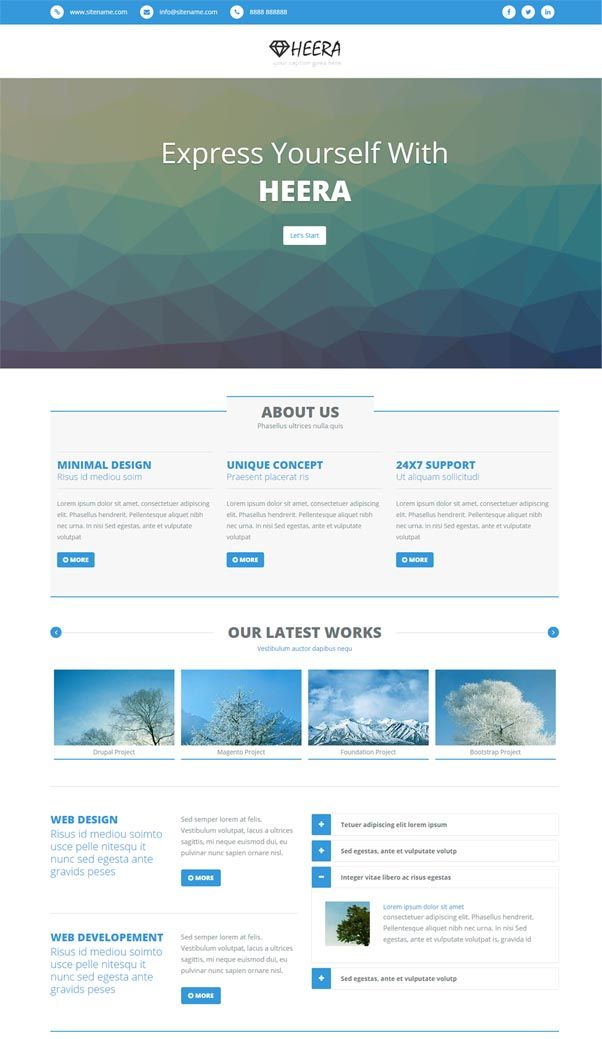 Detail Bootstrap Template Free Simple Nomer 15