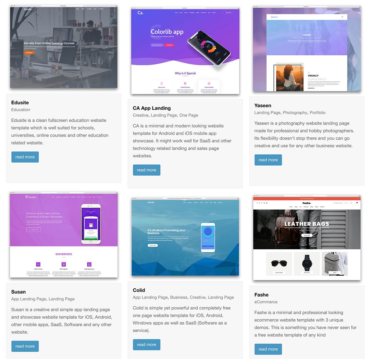 Detail Bootstrap Template Free Simple Nomer 21